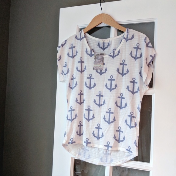 Love J Tops - ‼️ NWT Love J Anchor Soft Knit T Shirt Size S